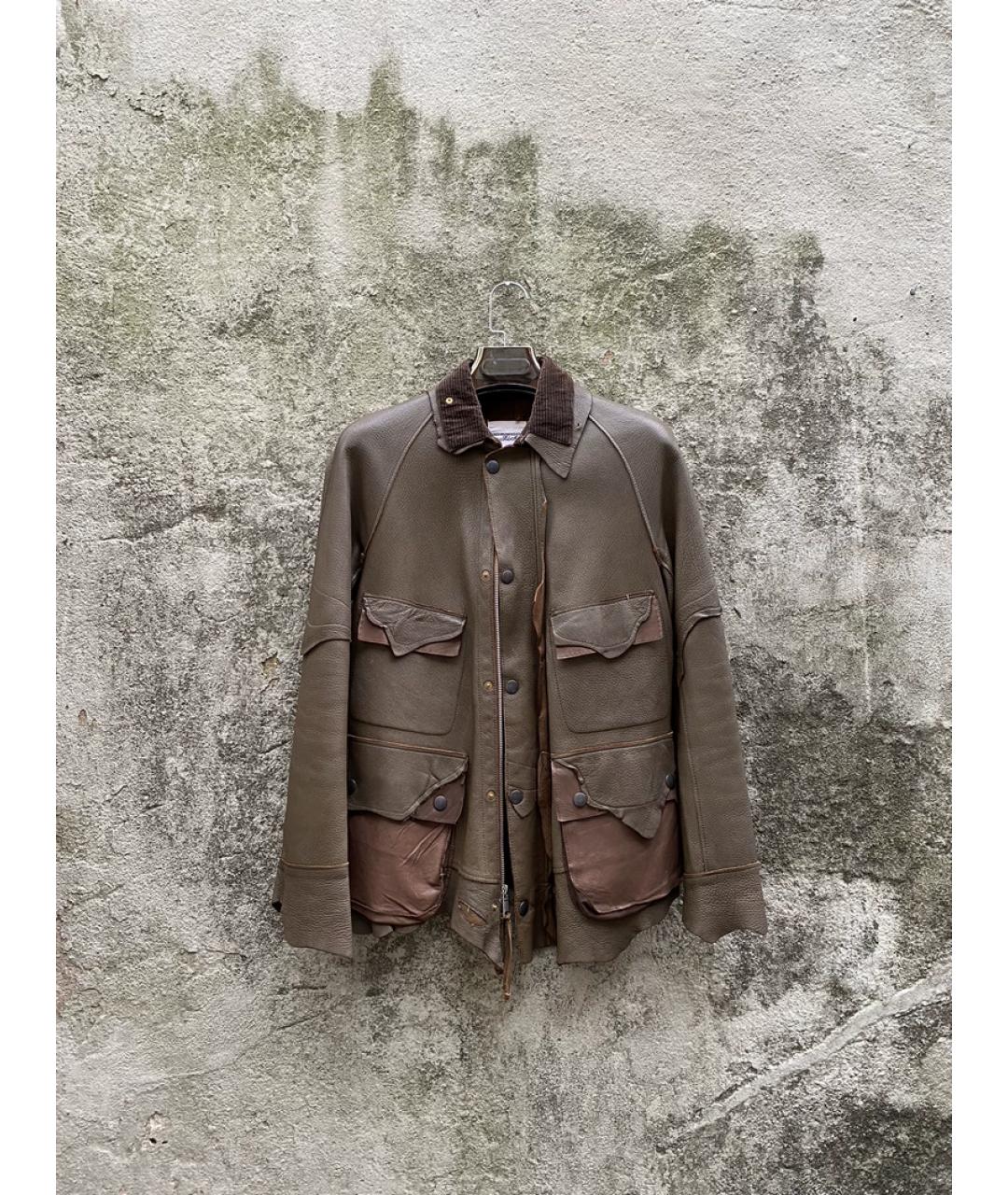 LOIS Коричневая кожаная куртка, фото 3