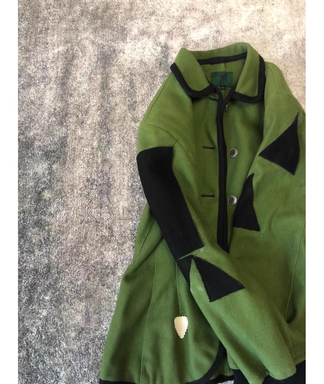 JEAN PAUL GAULTIER Зеленый шерстяной жакет/пиджак, фото 3