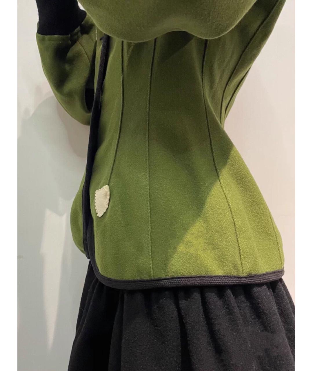 JEAN PAUL GAULTIER Зеленый шерстяной жакет/пиджак, фото 4