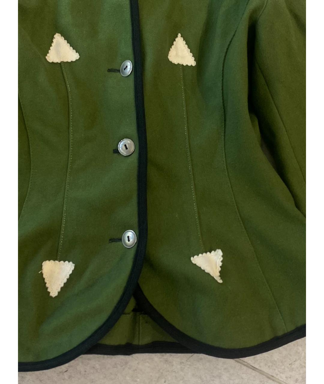 JEAN PAUL GAULTIER Зеленый шерстяной жакет/пиджак, фото 2