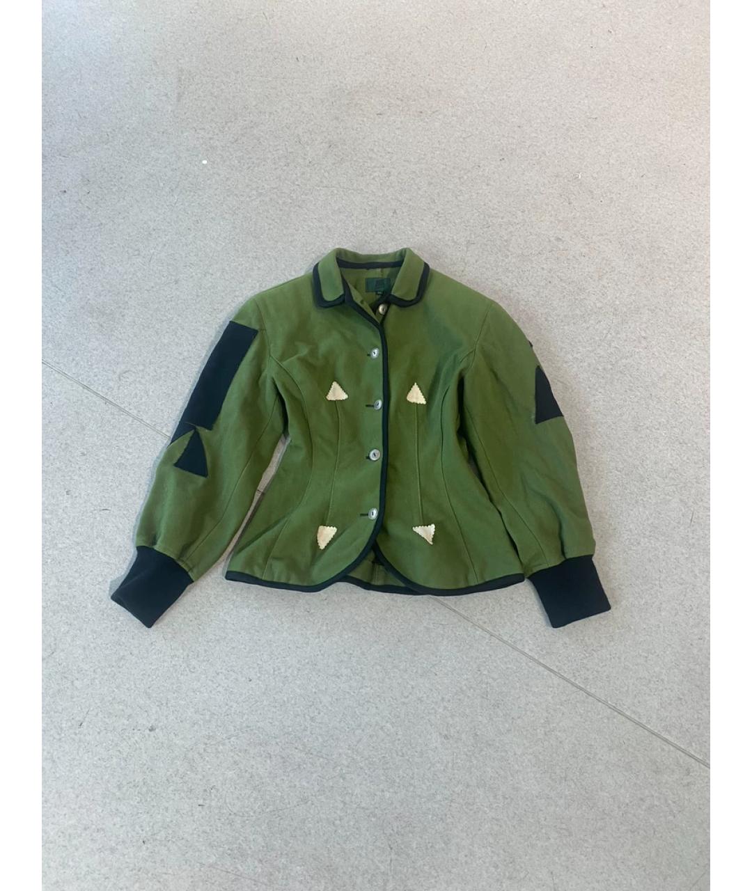JEAN PAUL GAULTIER Зеленый шерстяной жакет/пиджак, фото 3