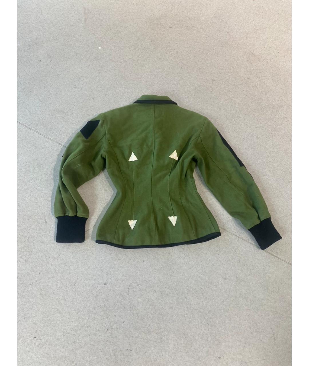 JEAN PAUL GAULTIER Зеленый шерстяной жакет/пиджак, фото 4