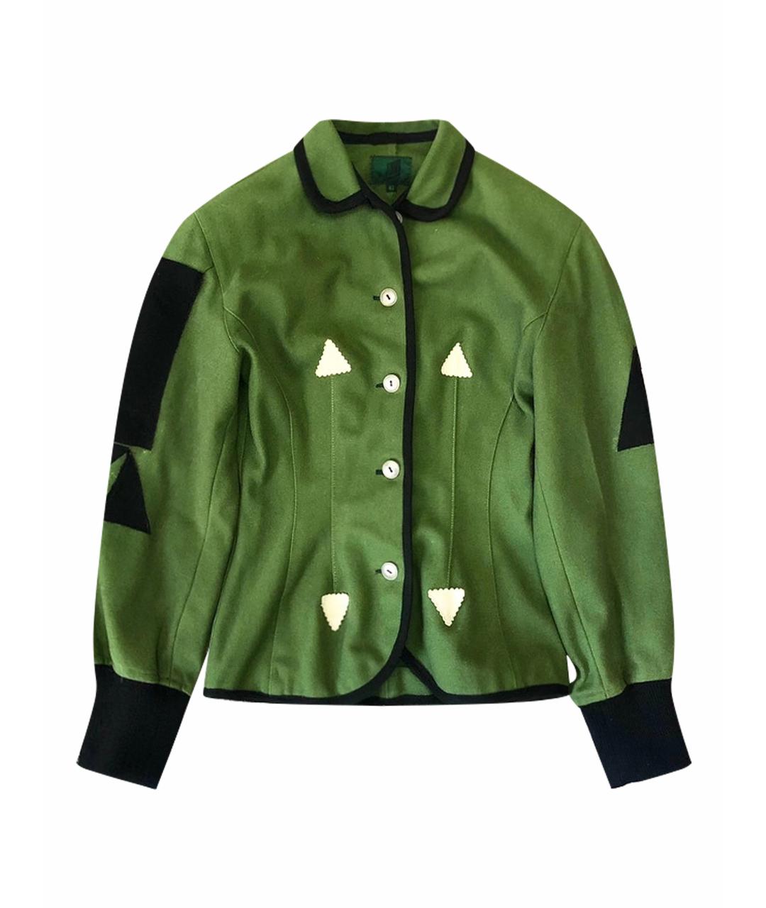 JEAN PAUL GAULTIER Зеленый шерстяной жакет/пиджак, фото 1