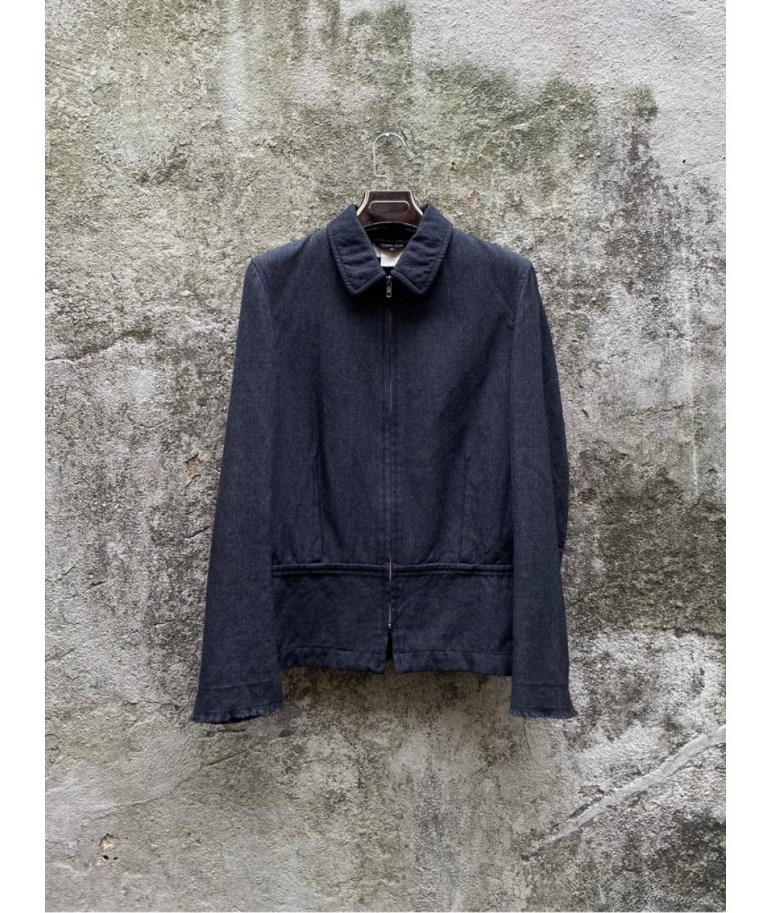 COMME DES GARÇONS Темно-синяя деним куртка, фото 5