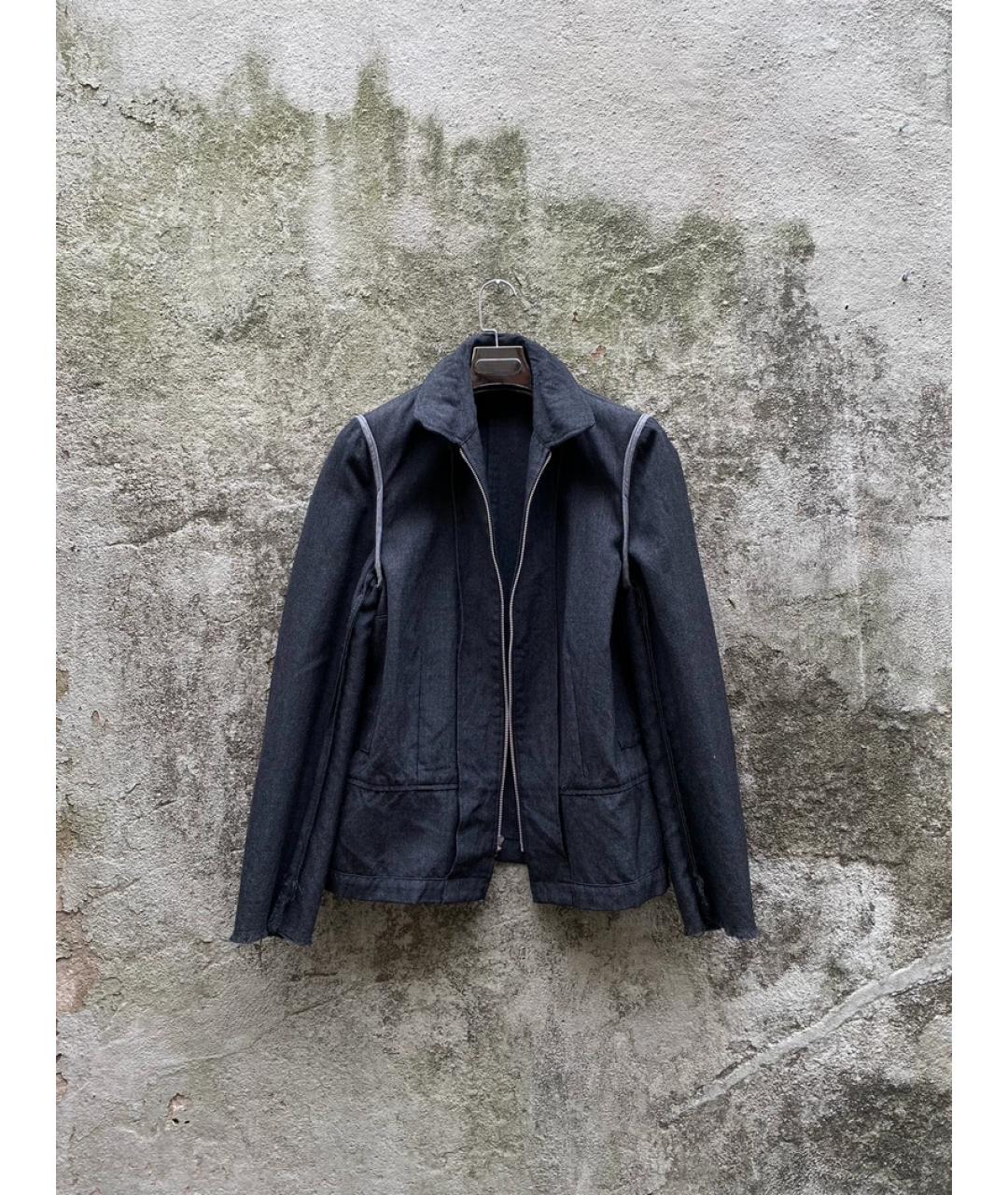 COMME DES GARÇONS Темно-синяя деним куртка, фото 4