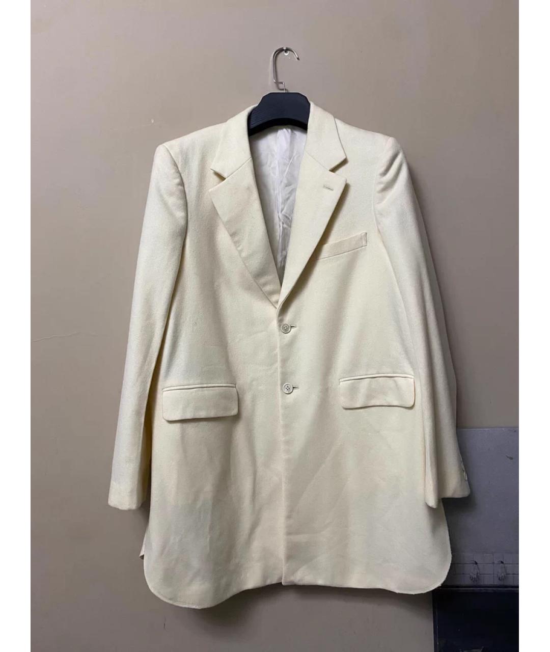 COMME DES GARÇONS HOMME PLUS Белый шерстяной пиджак, фото 6