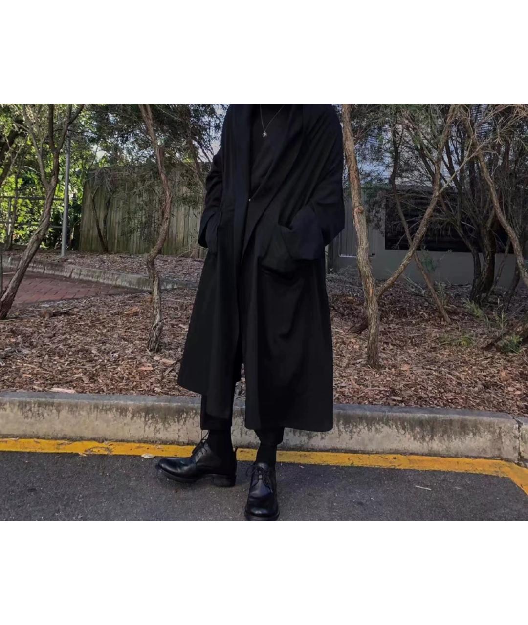 YOHJI YAMAMOTO Черное шерстяное пальто, фото 2