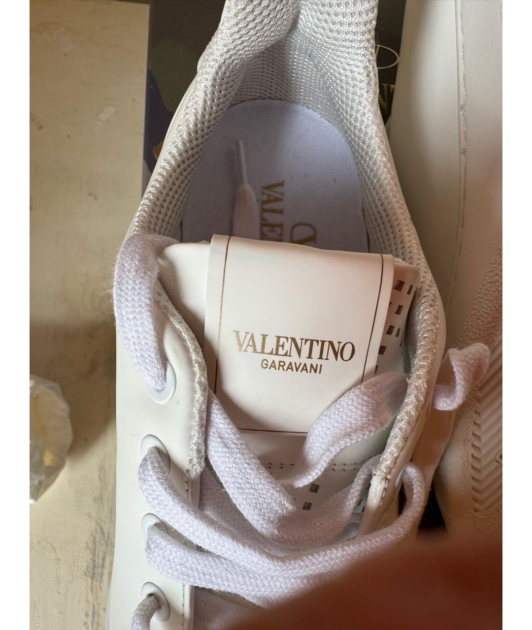 VALENTINO Белые кожаные кроссовки, фото 8