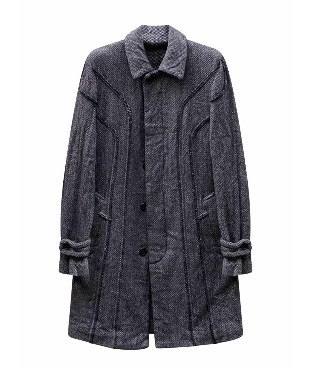 COMME DES GARÇONS Серое шерстяное пальто, фото 1