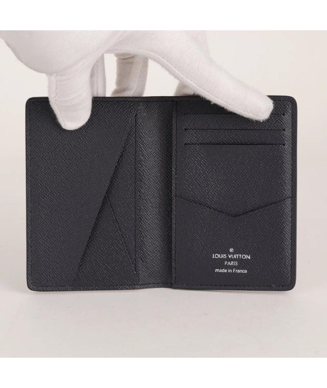 LOUIS VUITTON Темно-синий кожаный кардхолдер, фото 7