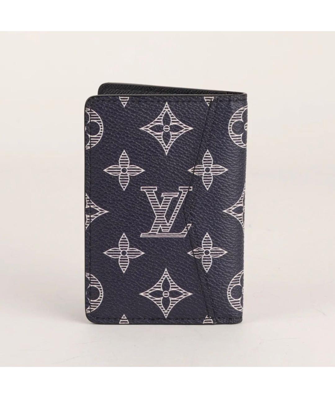 LOUIS VUITTON Темно-синий кожаный кардхолдер, фото 3