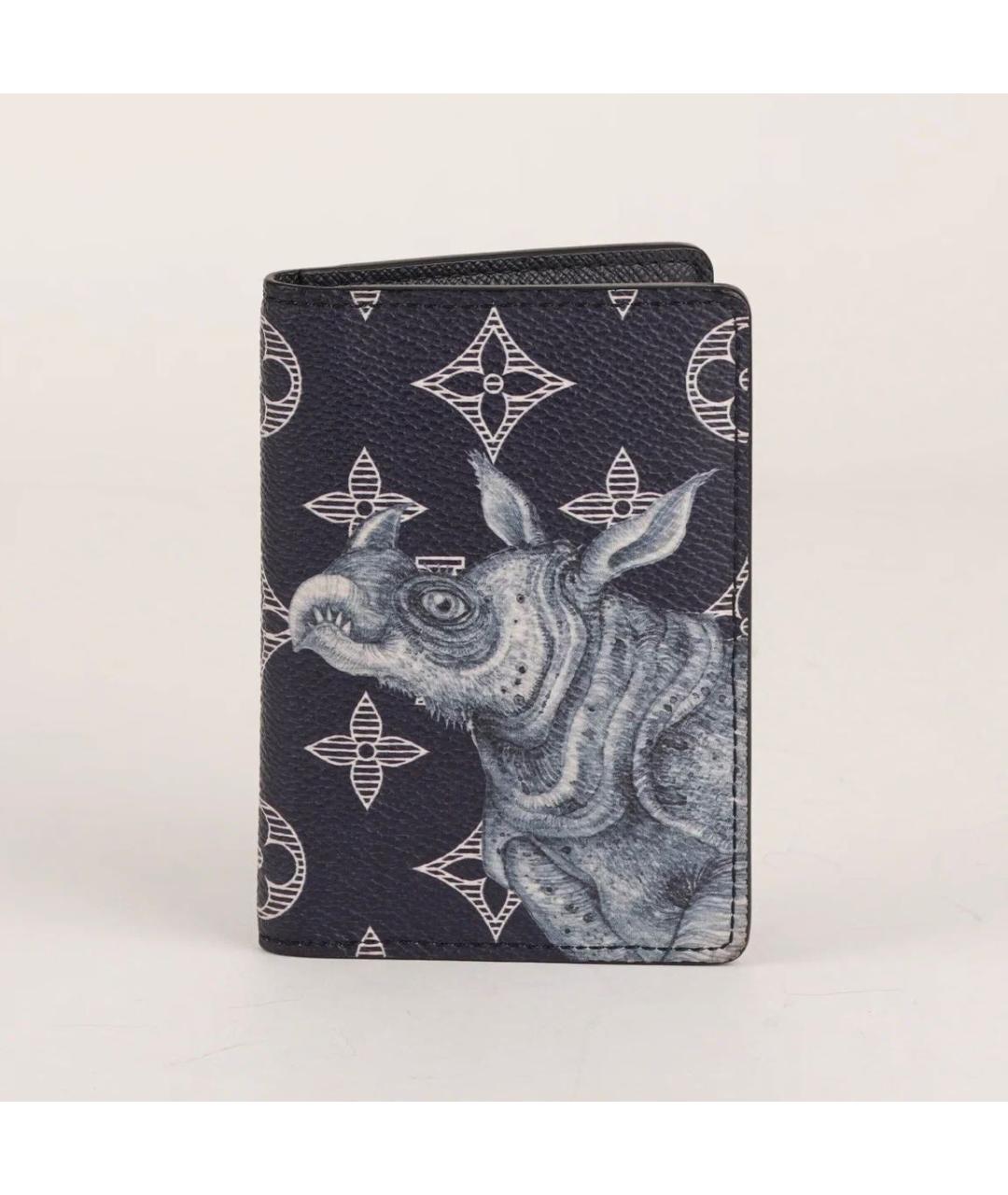 LOUIS VUITTON Темно-синий кожаный кардхолдер, фото 9