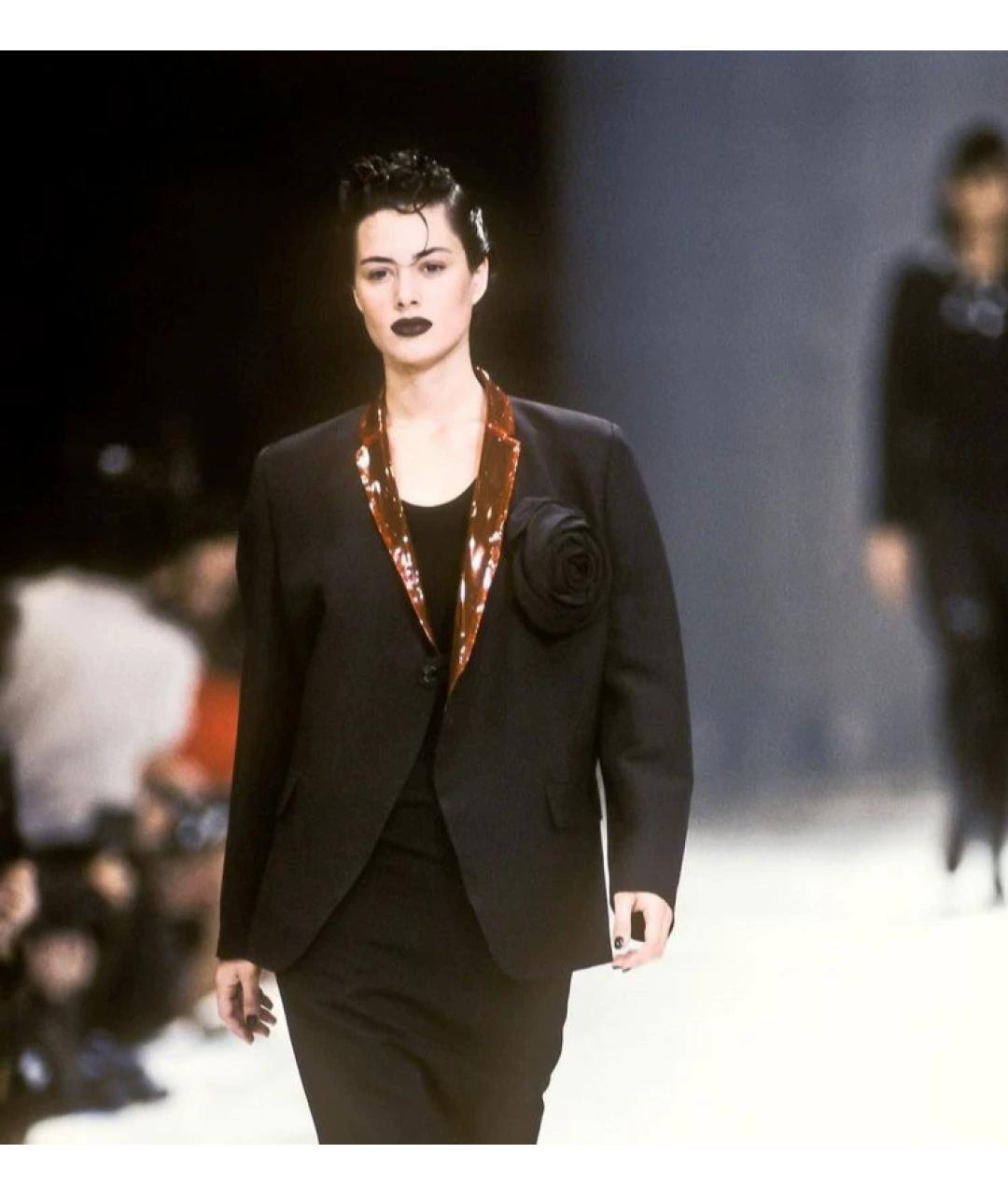 COMME DES GARÇONS Темно-синий кожаный жакет/пиджак, фото 3