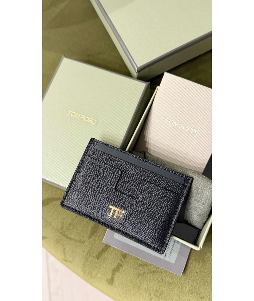 TOM FORD Черный кожаный кардхолдер, фото 2