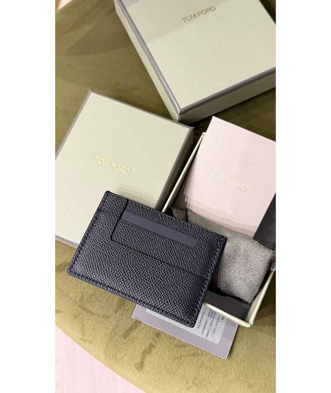 TOM FORD Черный кожаный кардхолдер, фото 3