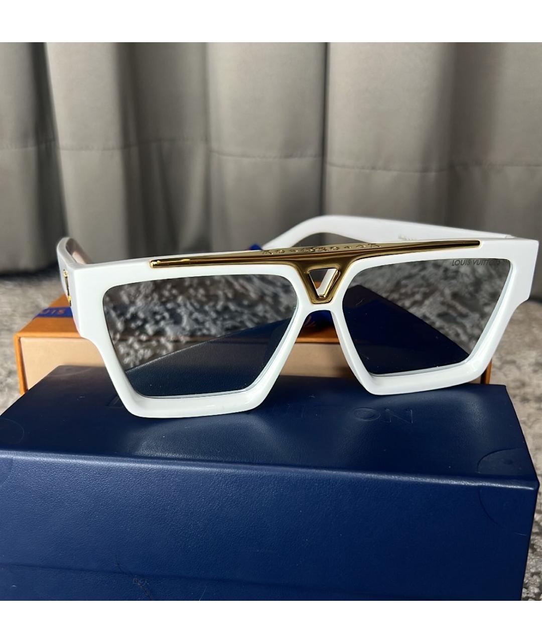LOUIS VUITTON Белые пластиковые солнцезащитные очки, фото 5