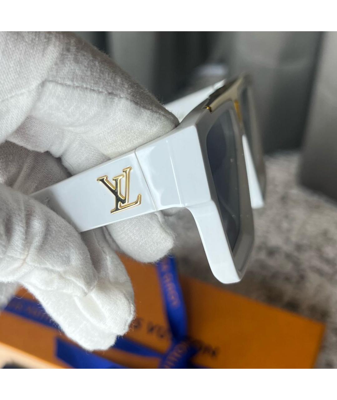 LOUIS VUITTON Белые пластиковые солнцезащитные очки, фото 3