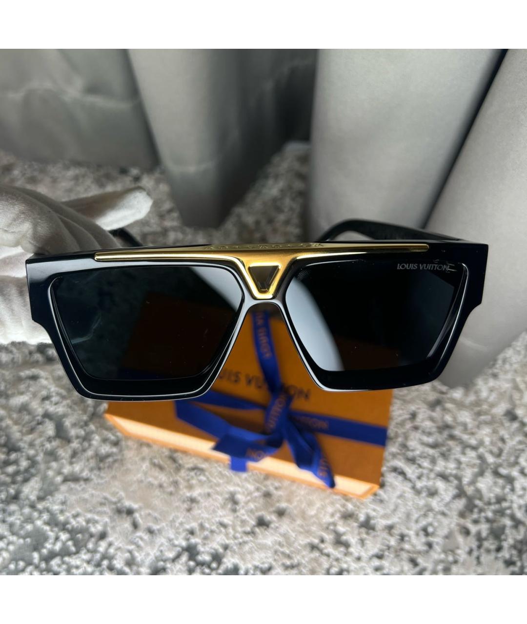 LOUIS VUITTON Черные пластиковые солнцезащитные очки, фото 4