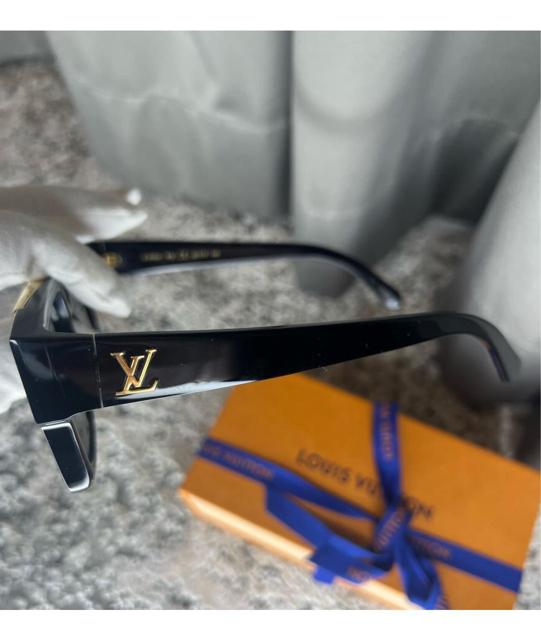 LOUIS VUITTON Черные пластиковые солнцезащитные очки, фото 2