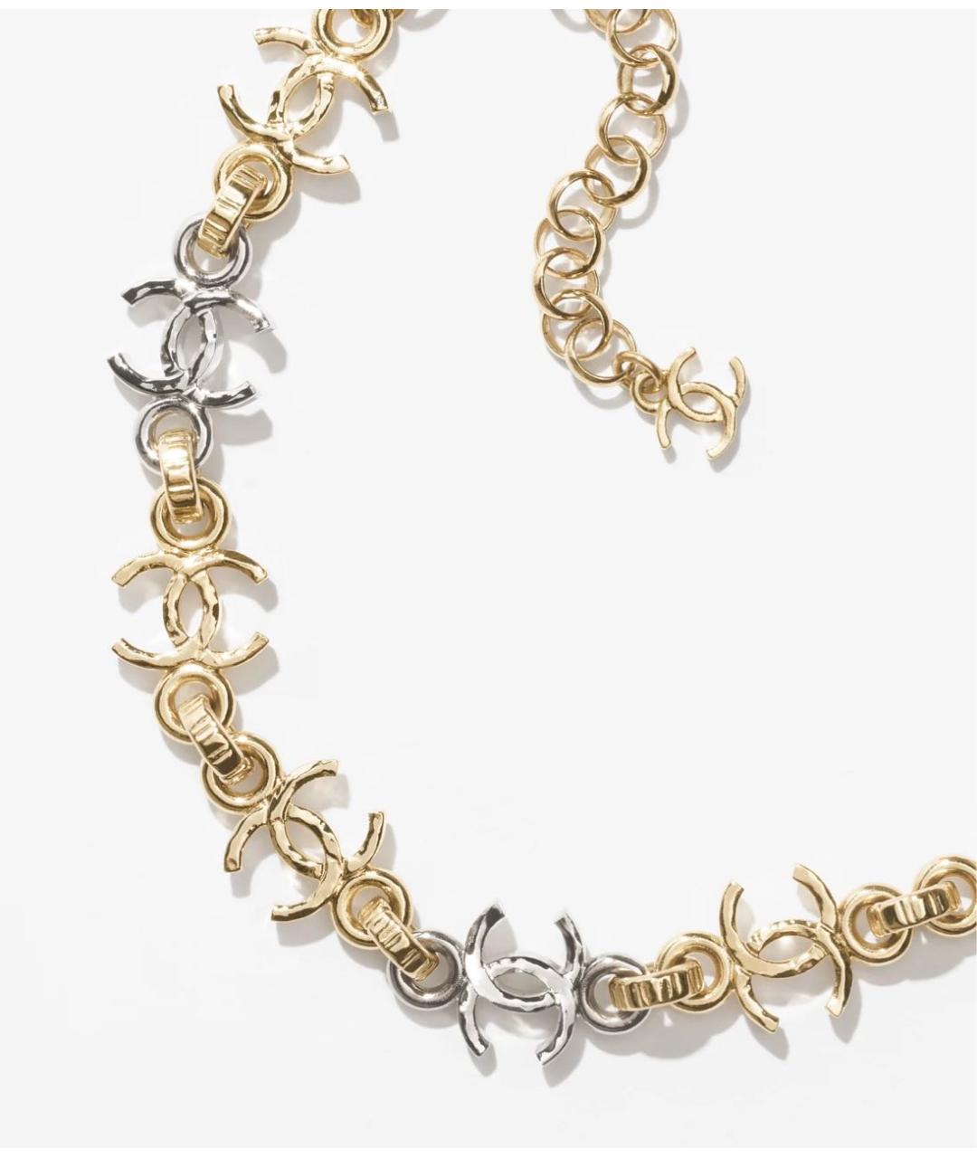CHANEL Золотое металлическое колье, фото 3