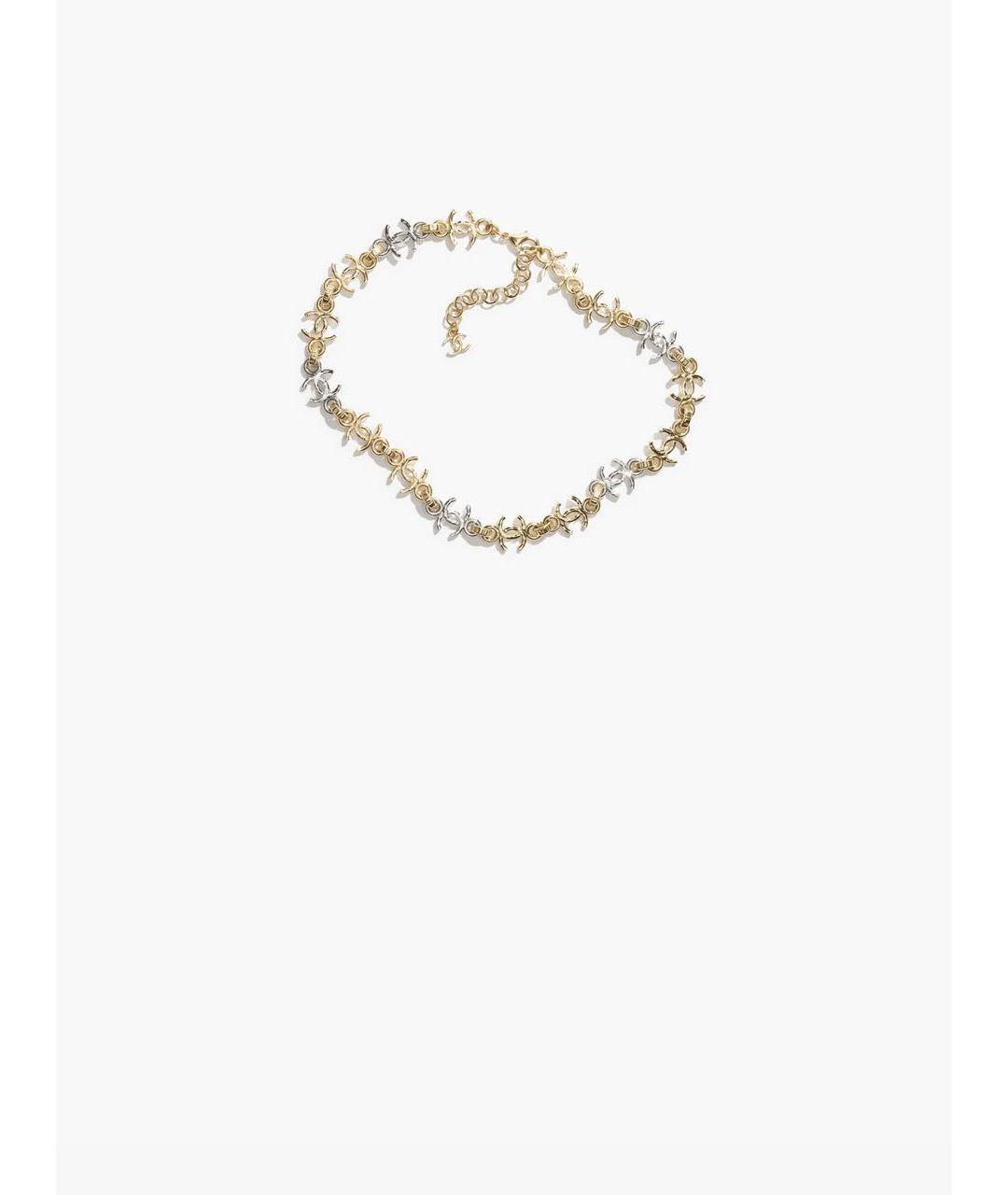 CHANEL Золотое металлическое колье, фото 2