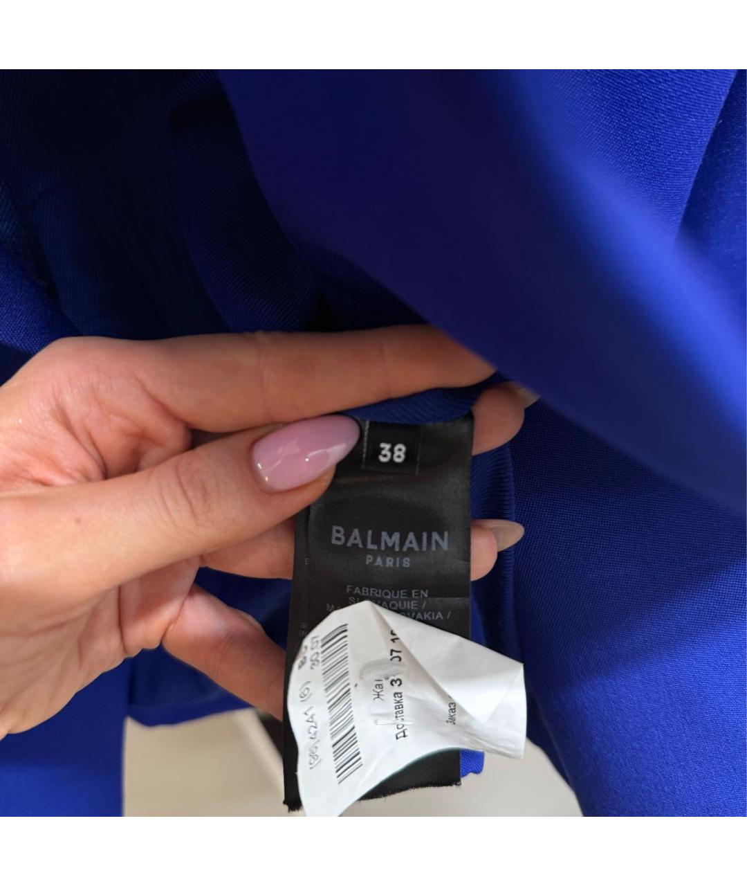 BALMAIN Синий шерстяной жакет/пиджак, фото 8