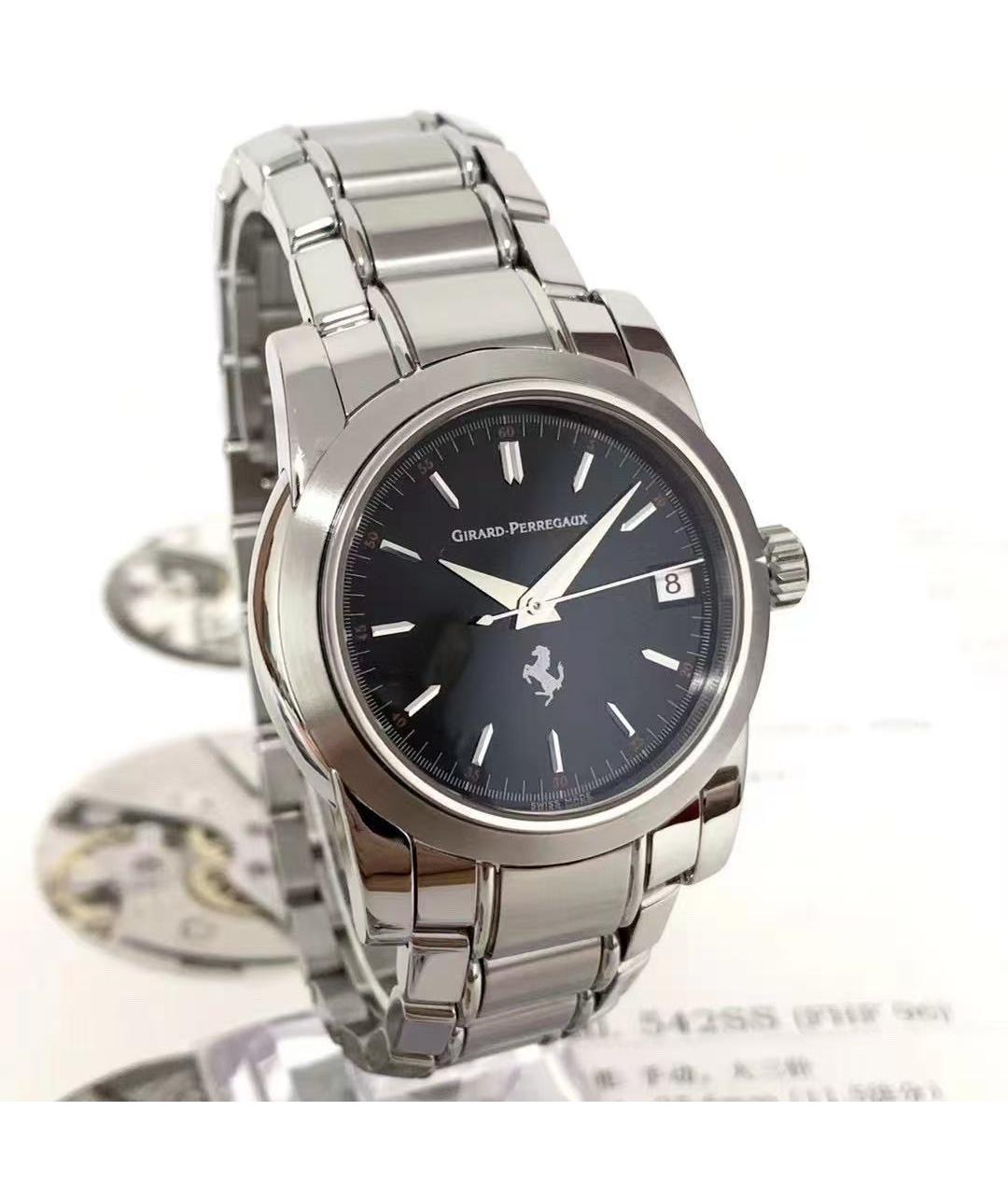 GIRARD PERREGAUX Серебряные часы, фото 4