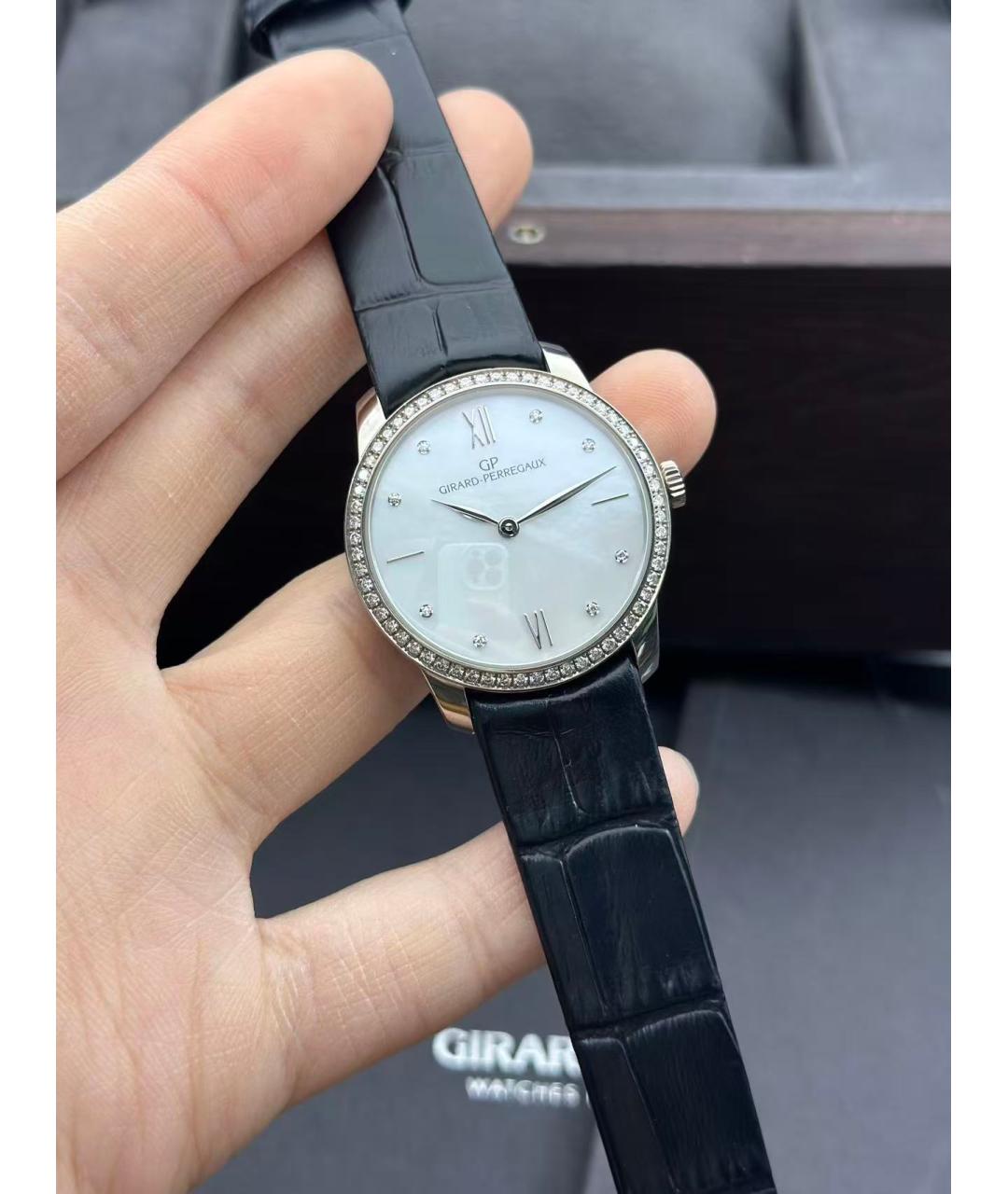 GIRARD PERREGAUX Серебряные часы из белого золота, фото 6