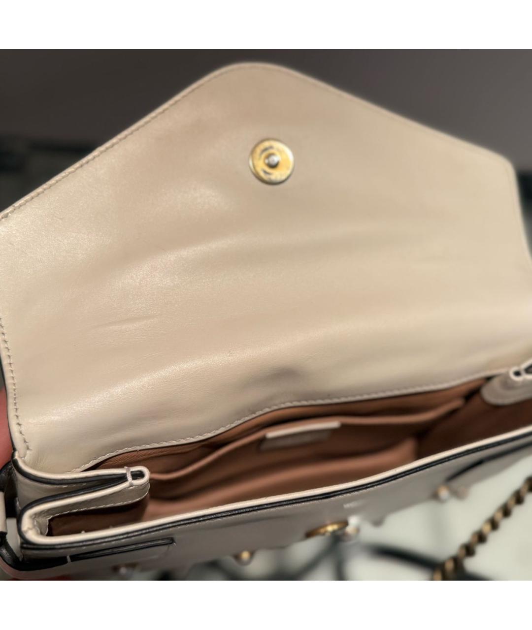 GUCCI Белая кожаная сумка через плечо, фото 4