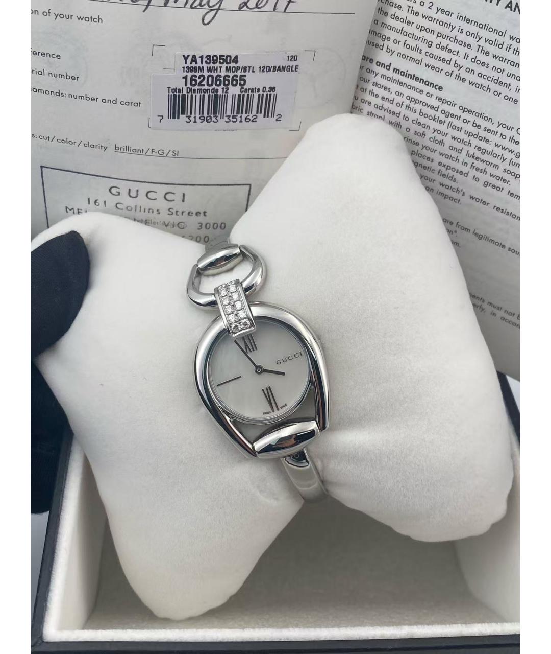 GUCCI Серебряные часы, фото 3