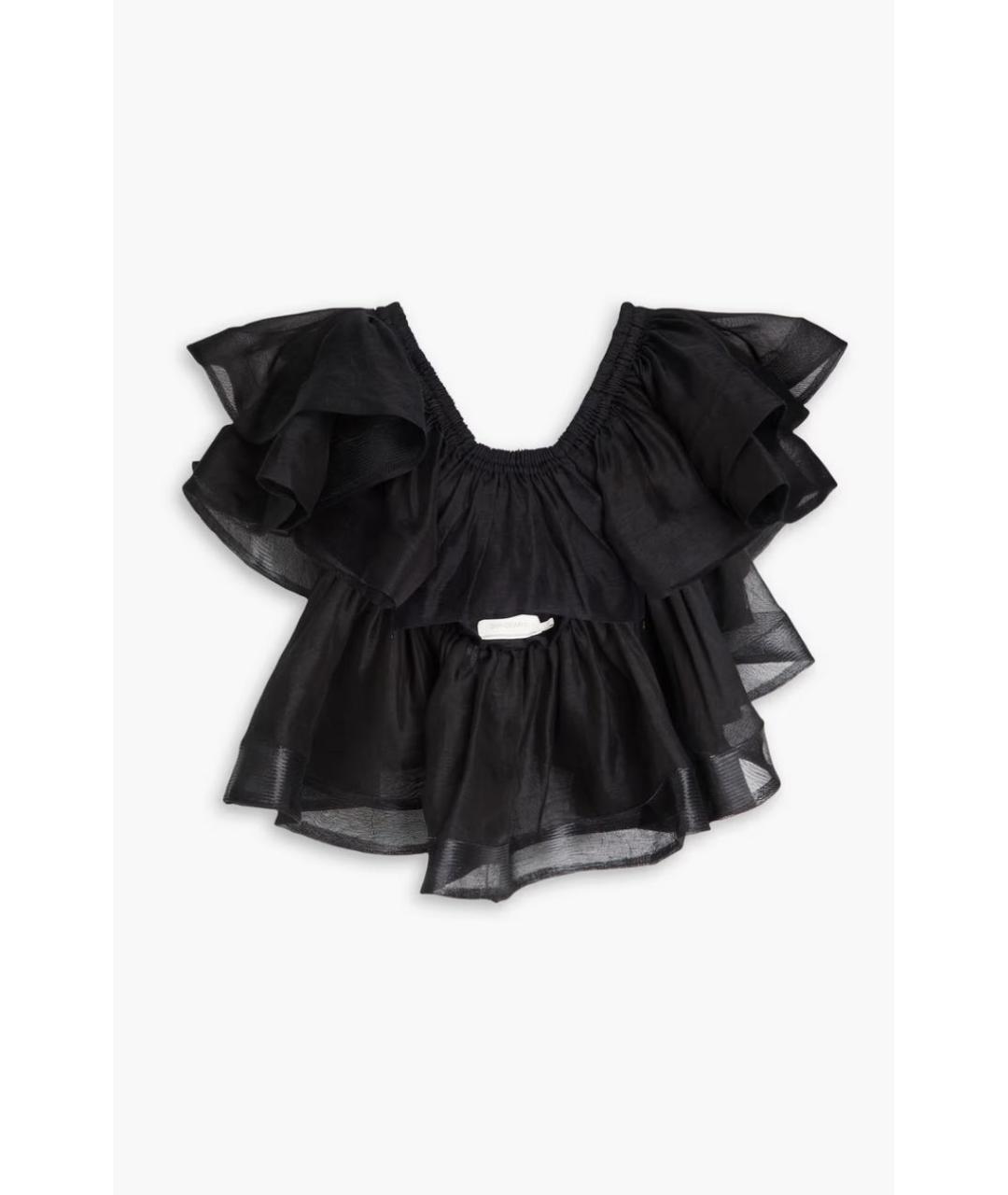 ZIMMERMANN Черная льняная блузы, фото 7