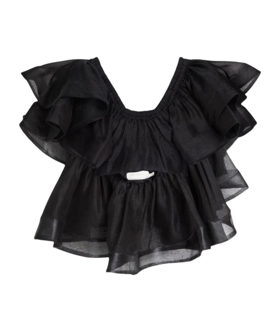 ZIMMERMANN Черная льняная блузы, фото 1