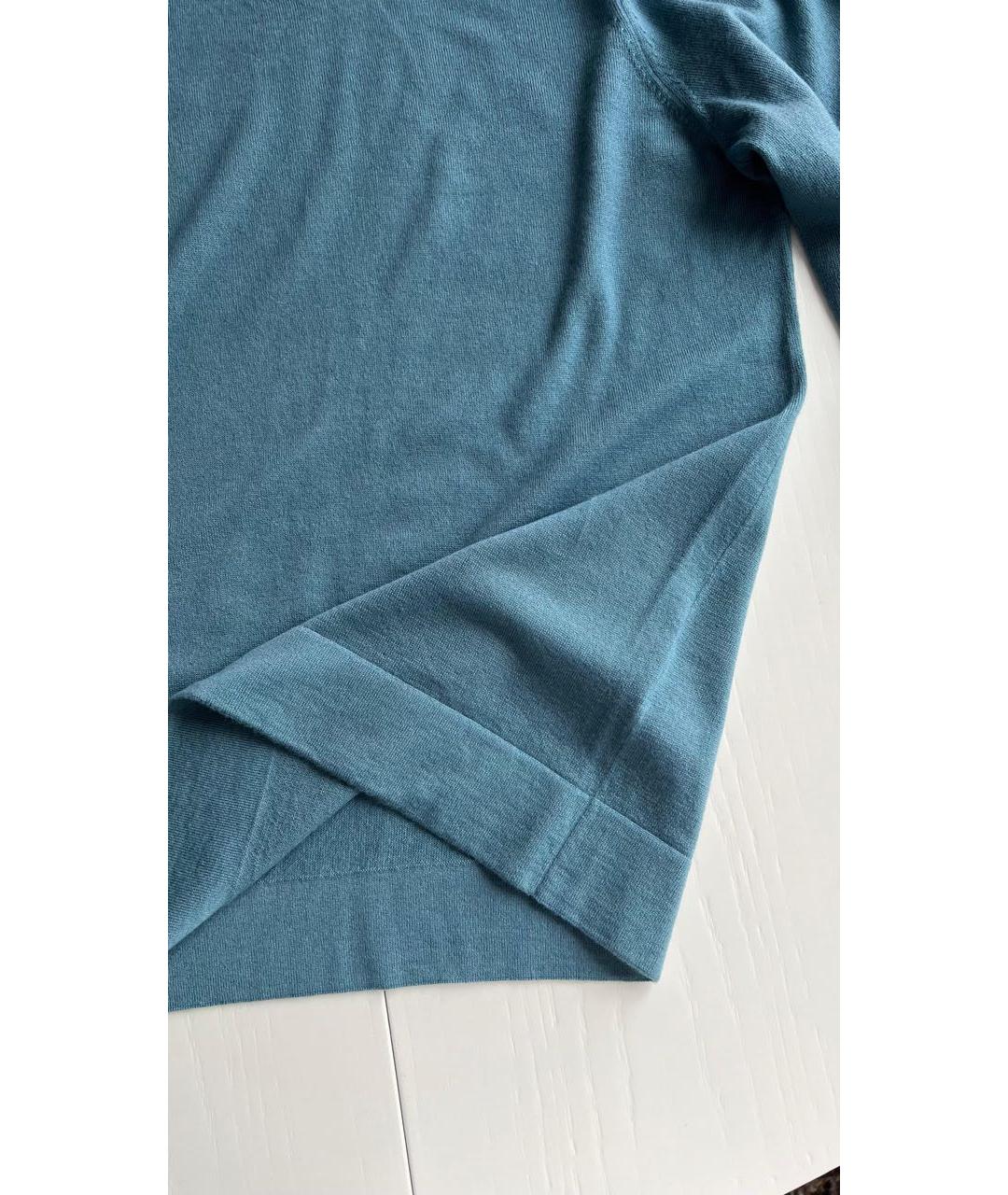 LORO PIANA Голубой джемпер / свитер, фото 6