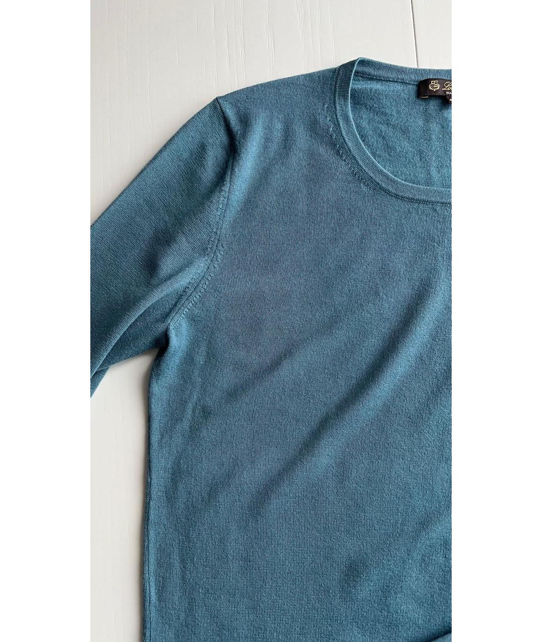 LORO PIANA Голубой джемпер / свитер, фото 7
