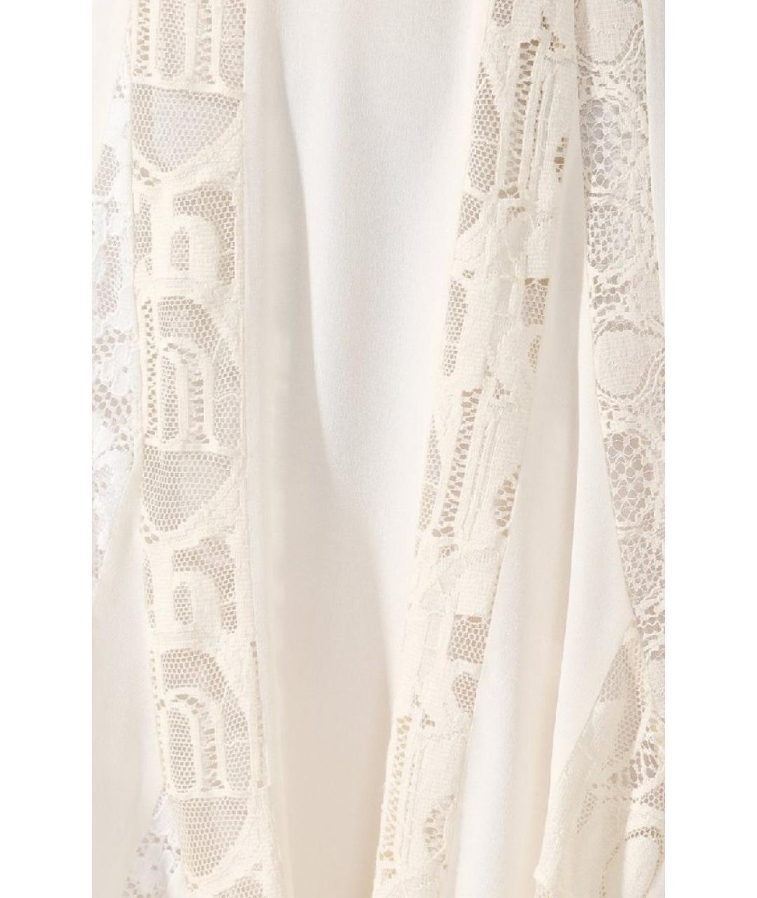 CHLOE Белая шелковая юбка миди, фото 4