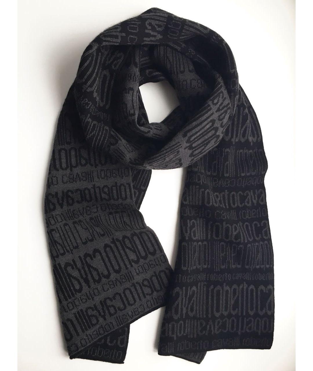 ROBERTO CAVALLI Мульти шерстяной шарф, фото 4