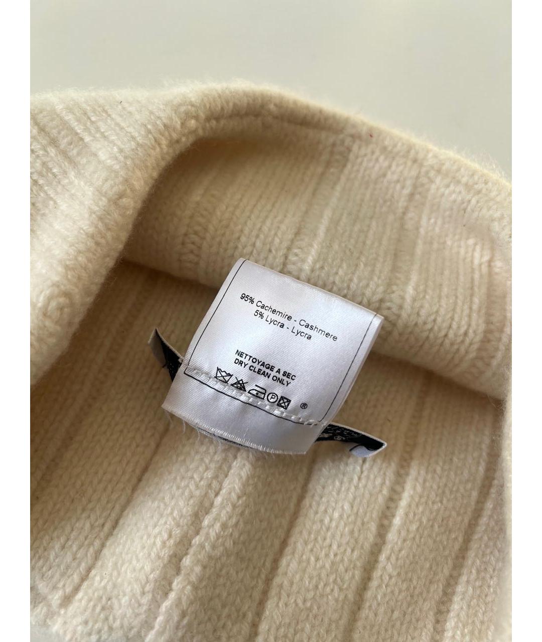 CHRISTIAN DIOR Белая кашемировая повязка на голову, фото 5