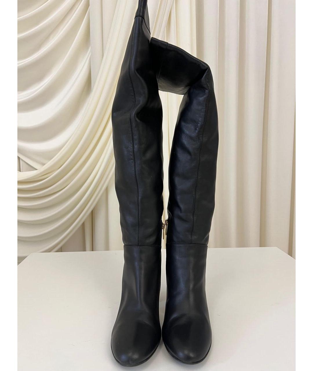 LE SILLA Черные кожаные сапоги, фото 5