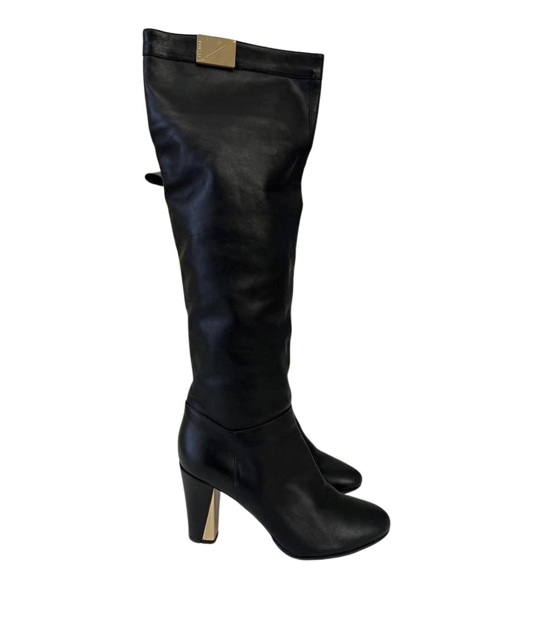 LE SILLA Черные кожаные сапоги, фото 1