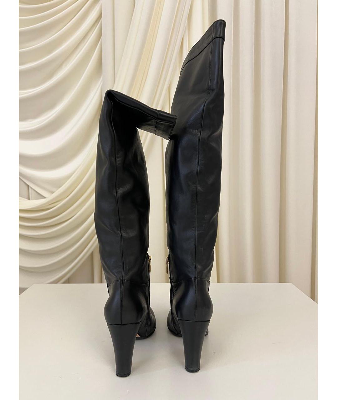 LE SILLA Черные кожаные сапоги, фото 8