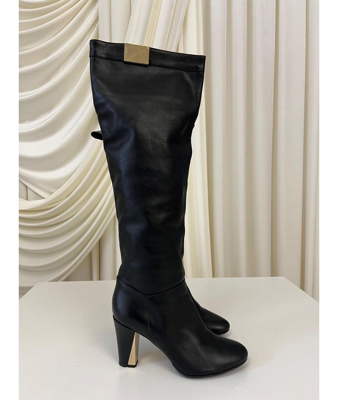 LE SILLA Черные кожаные сапоги, фото 9