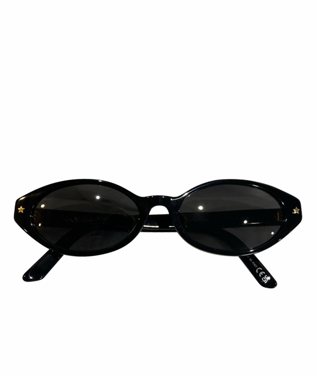 CHRISTIAN DIOR Черные пластиковые солнцезащитные очки, фото 1