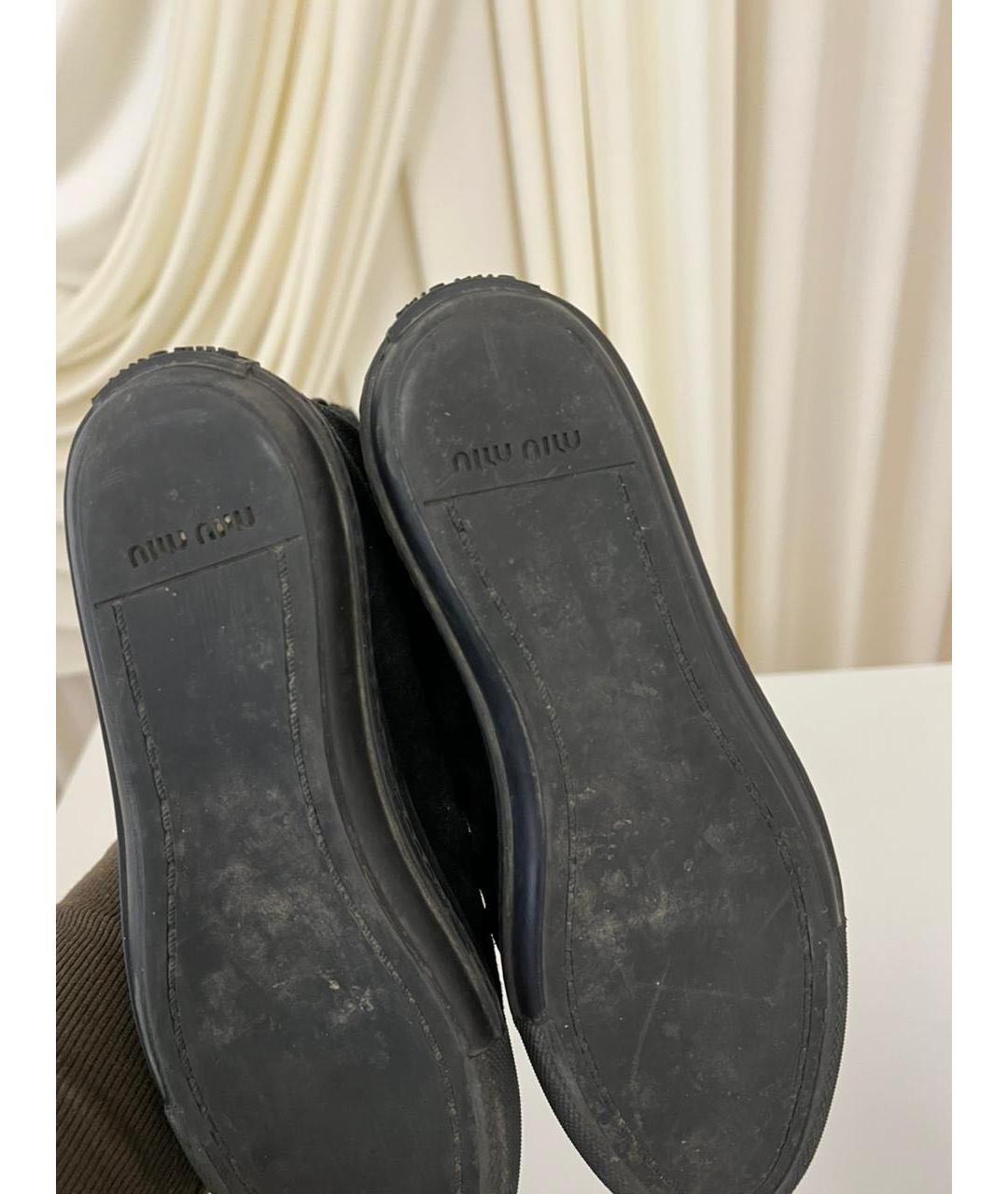 MIU MIU Черные замшевые ботинки, фото 3
