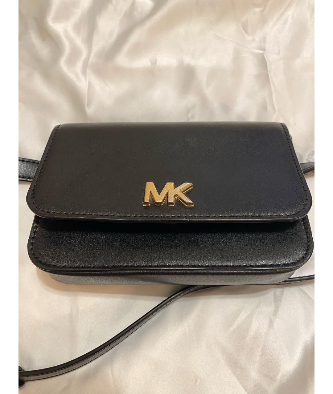 MICHAEL KORS Черная кожаная поясная сумка, фото 4