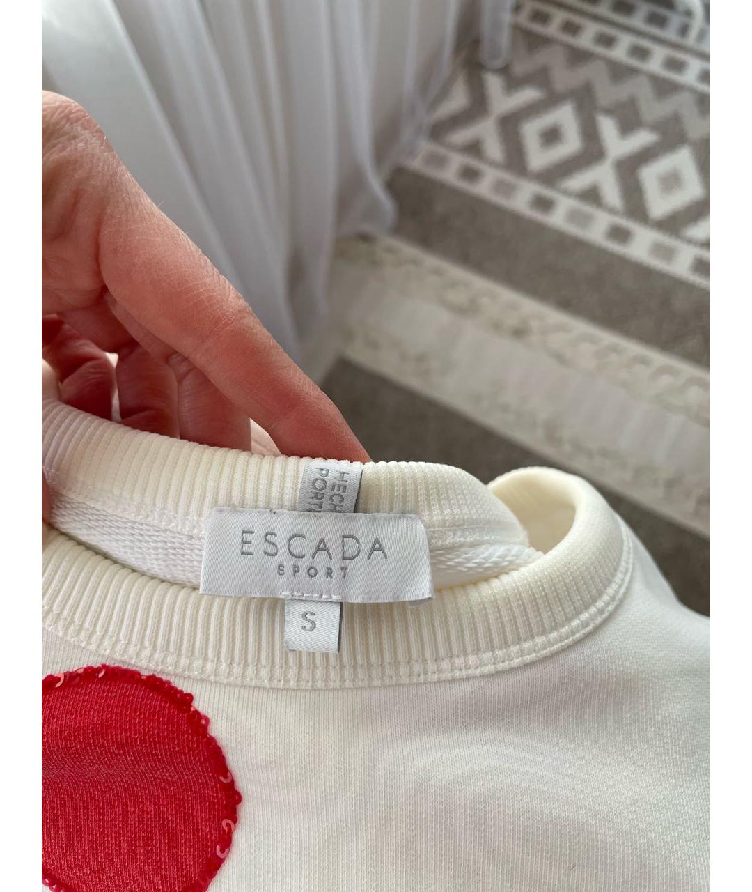 ESCADA Белый хлопковый джемпер / свитер, фото 3