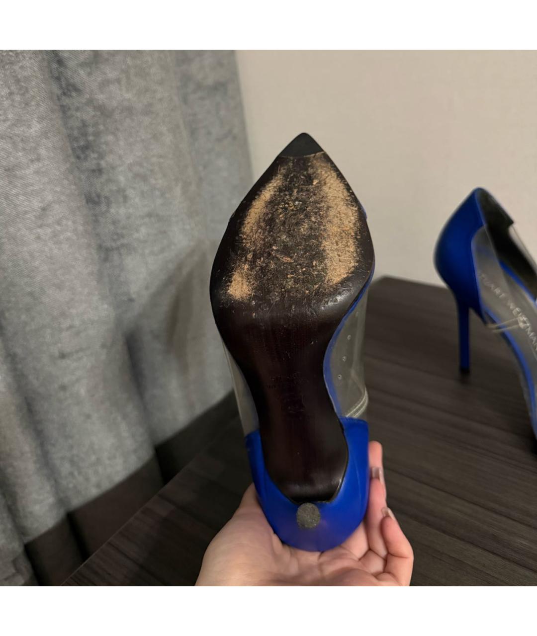 STUART WEITZMAN Синие кожаные туфли, фото 3