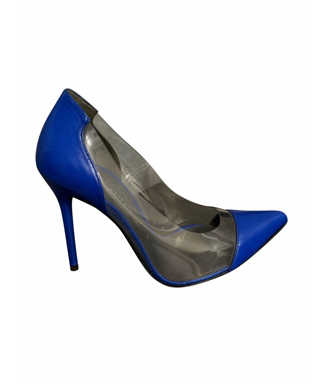 STUART WEITZMAN Синие кожаные туфли, фото 1