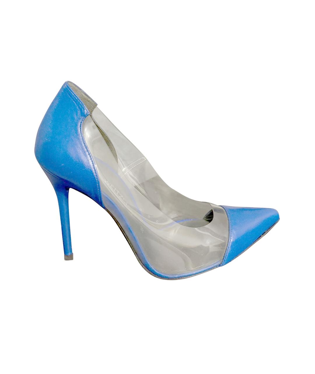 STUART WEITZMAN Синие кожаные туфли, фото 5