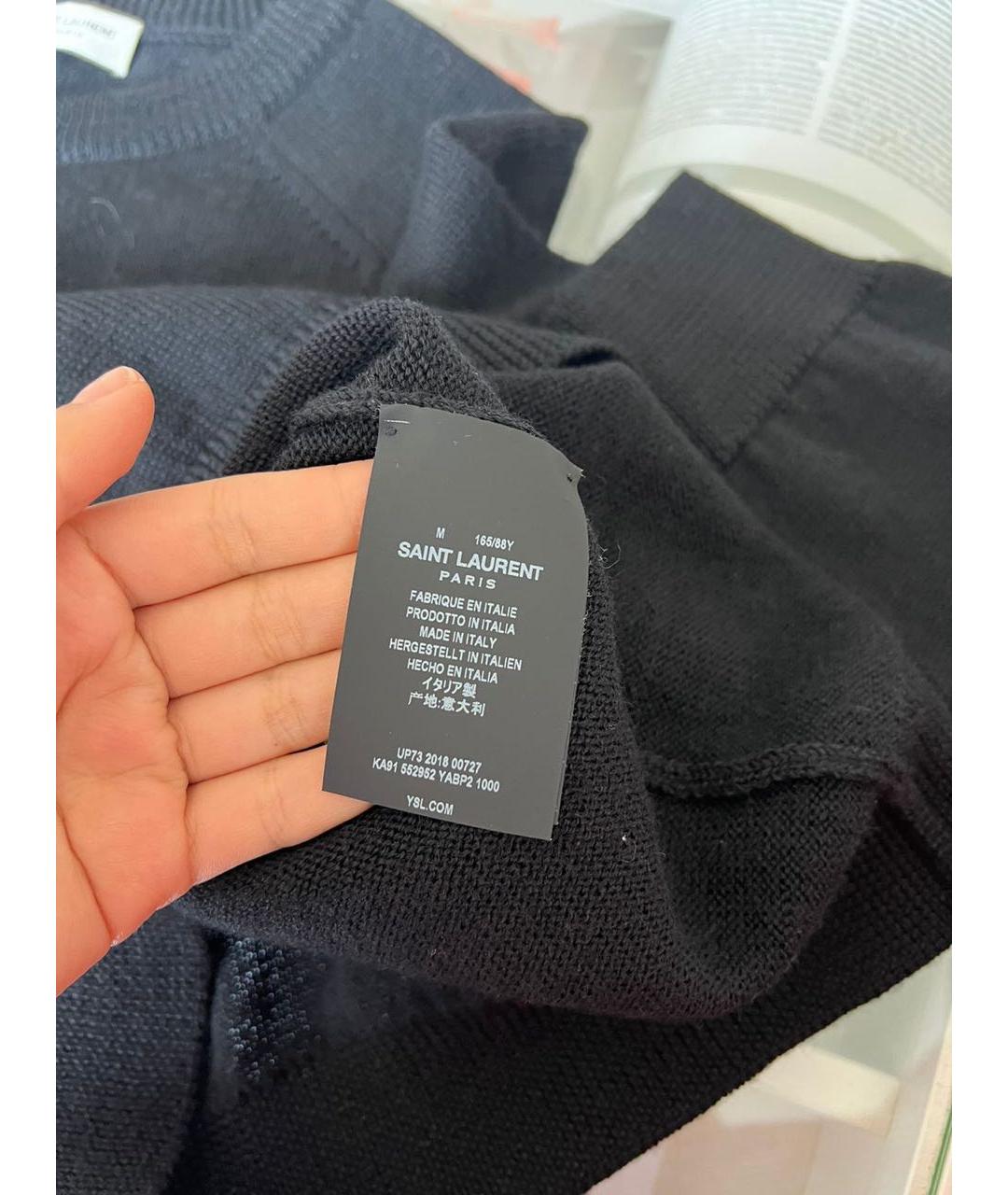 SAINT LAURENT Черный джемпер / свитер, фото 4