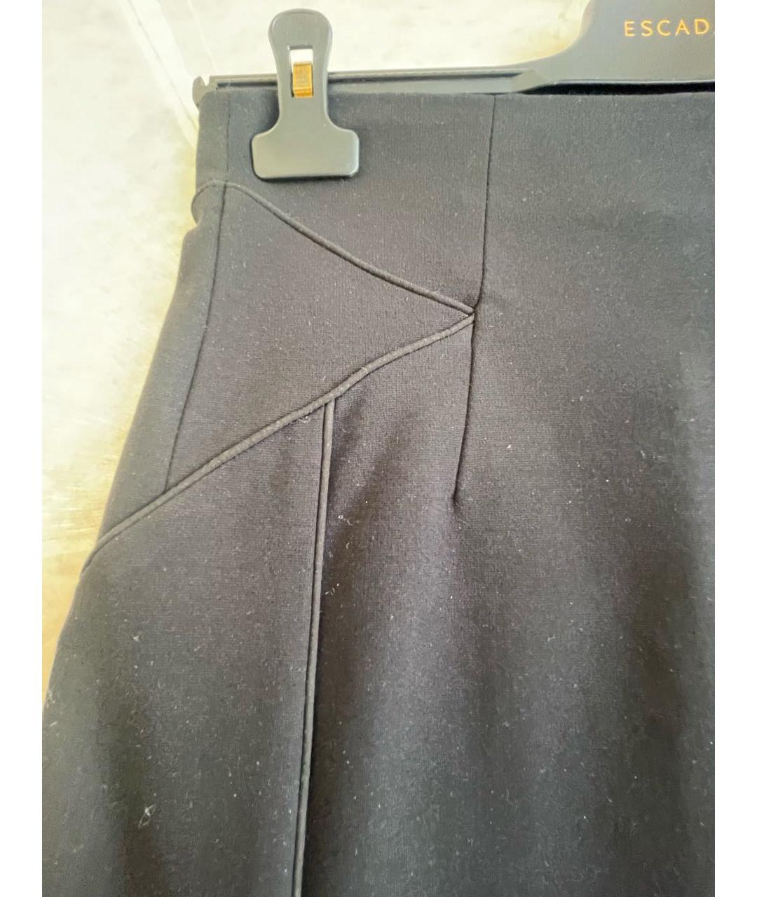 CERRUTI 1881 Черная хлопко-эластановая юбка миди, фото 7